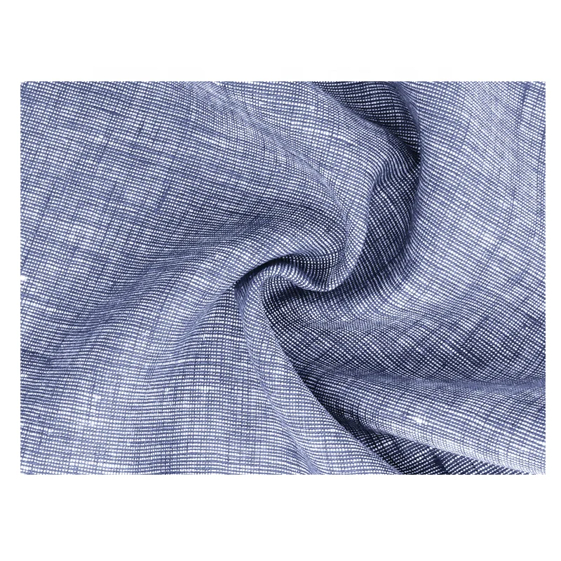 
100 Linen Jersey Fabric Woven Dress Shirt Plain Customized Style Pure Color Design 