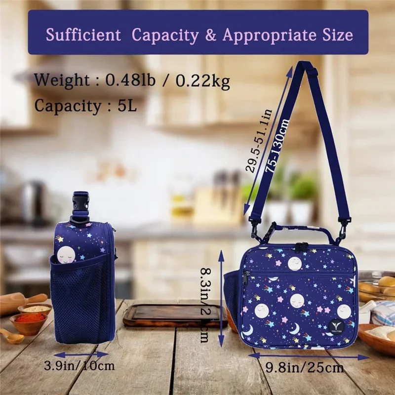 Manufacturers Custom Hand-held Thermal Kids Insulated Lunch Box Bag for Boys and Girls for School and Travel