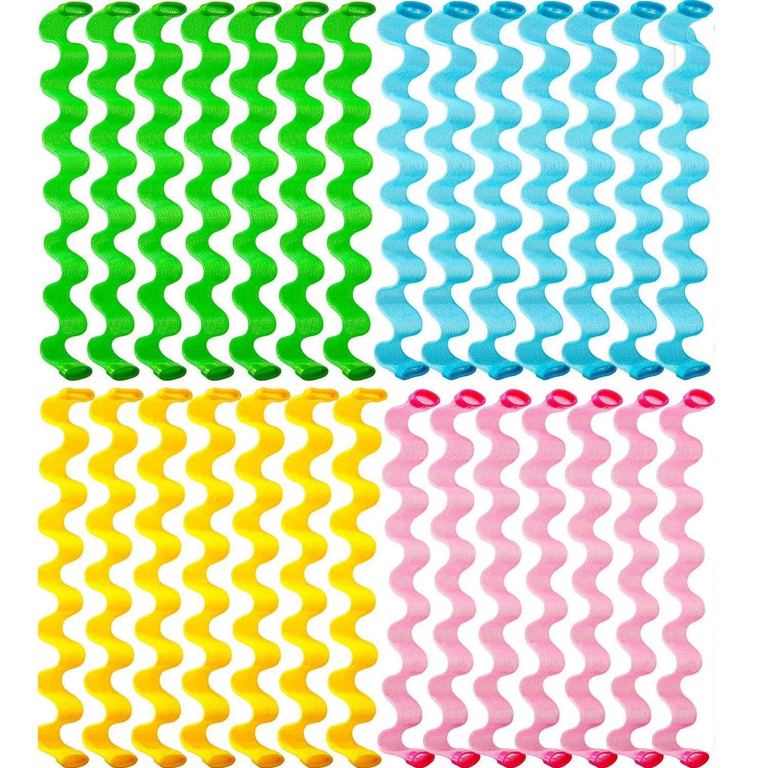 
No Heat Spiral Curls Wave Hair Curlers Styling Kit Spiral Magic Hair Curlers with 2 color Styling 