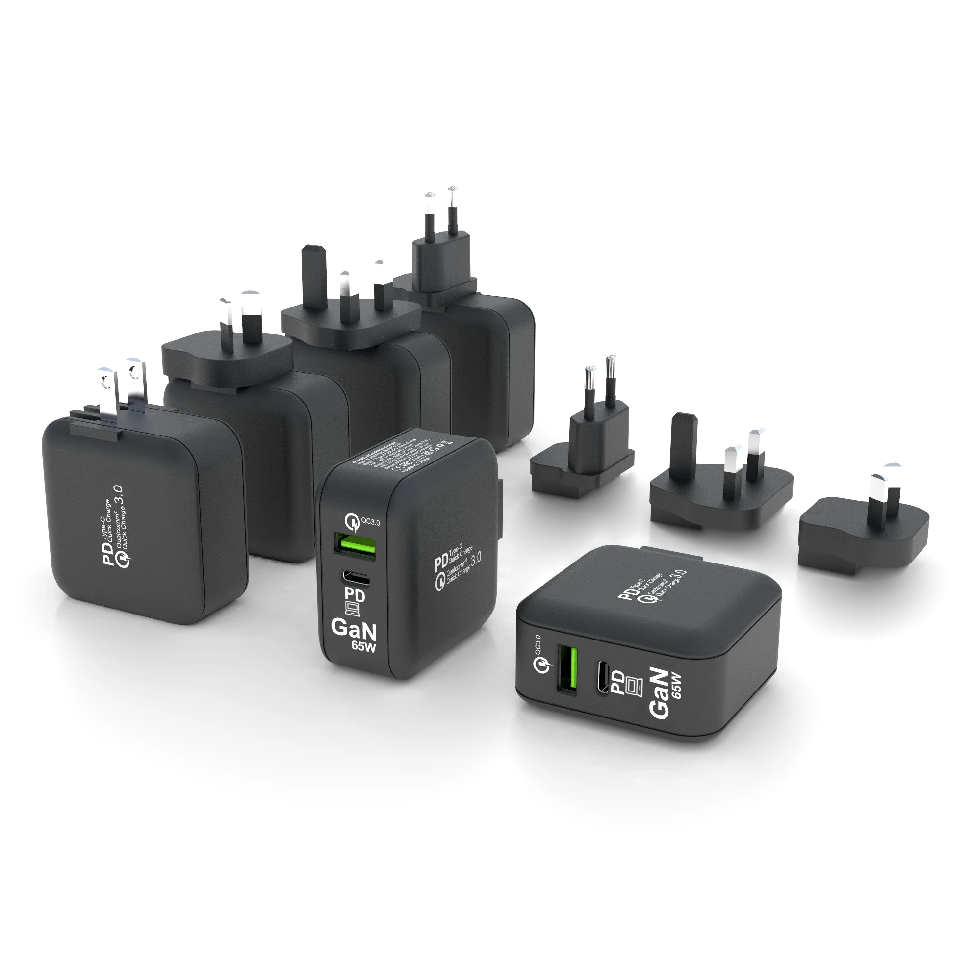 
Best selling New 65W QC3.0,PD gan usb wall charger for all kinds of IOS and Android smart phones 