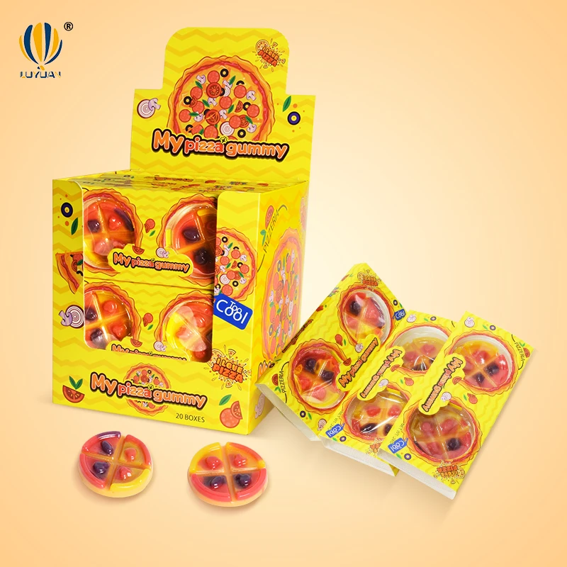 Ggummy Candy For Wholesale Pizza Shaped Fruit Gummy Candy Vitamin Gummies
