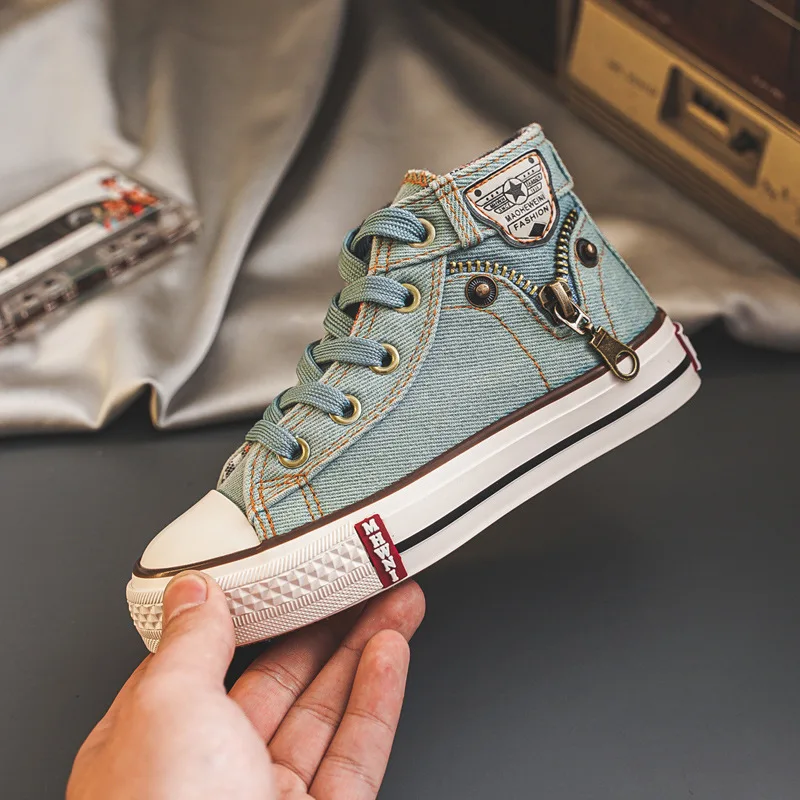 Nian OEM zapatilla casual shoes rubber sole cartoon girls boys canvas children shoes