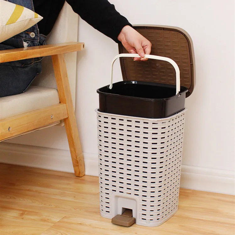 Household items garbage plastic trash can