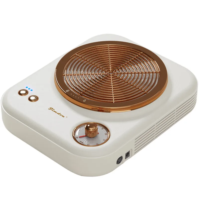 Vintage Leather Two-in-one 60W Vacuum Cleaner Nail Dust Collector Machine 35000 rpm Nail Drill