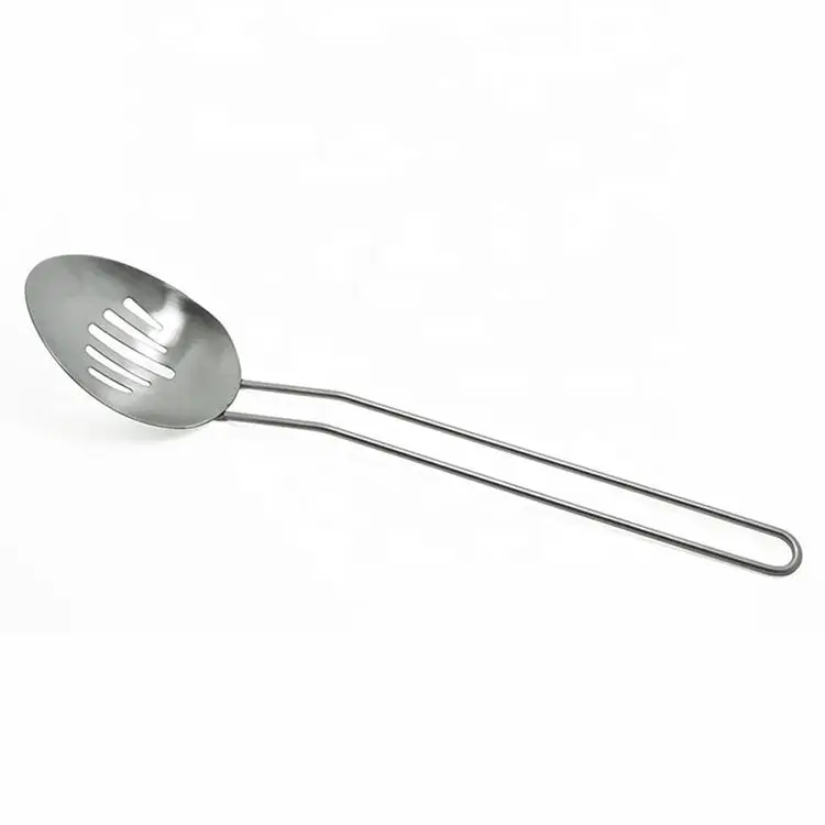 UJ-KT535-D  New Design Stainless Steel Slotted Spoom with Wire Handle  Kitchen Spoon