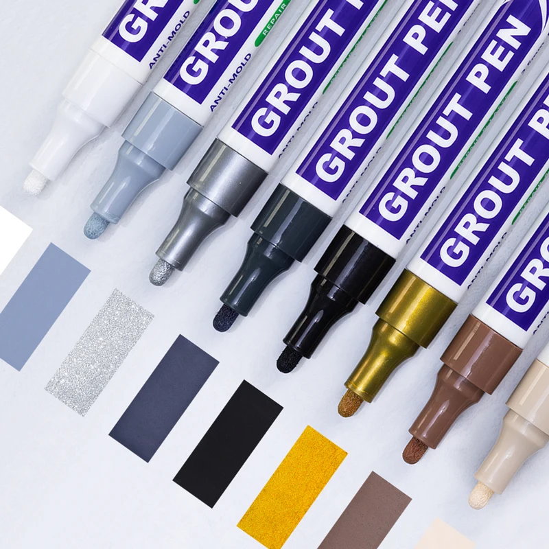 Hot Selling 8 Colors Grout Pen White Rejuvenate Grout Pen Restorer Renew Repair Marker for Tile Wall Floor