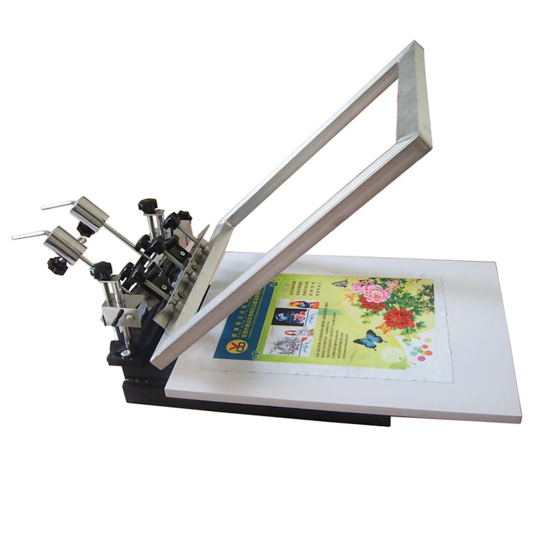 manual tshirt flatbed silk screen printing press machine set