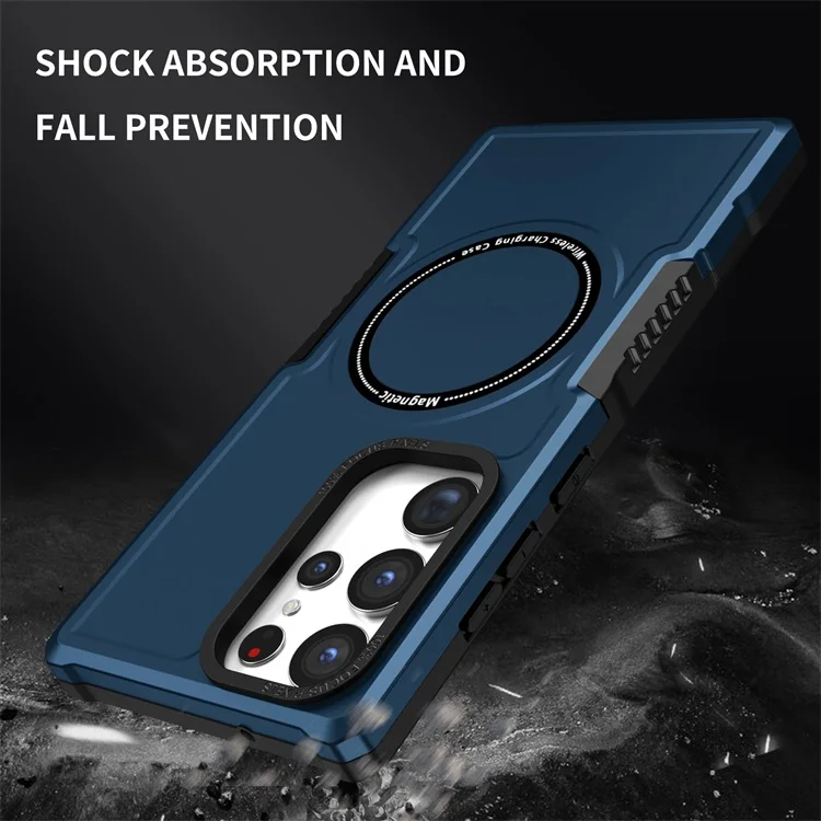 In Stock Wholesale Multi Color Optional Magnetic Suction Support Wireless Charging Phone Case for Samsung s23 Plus