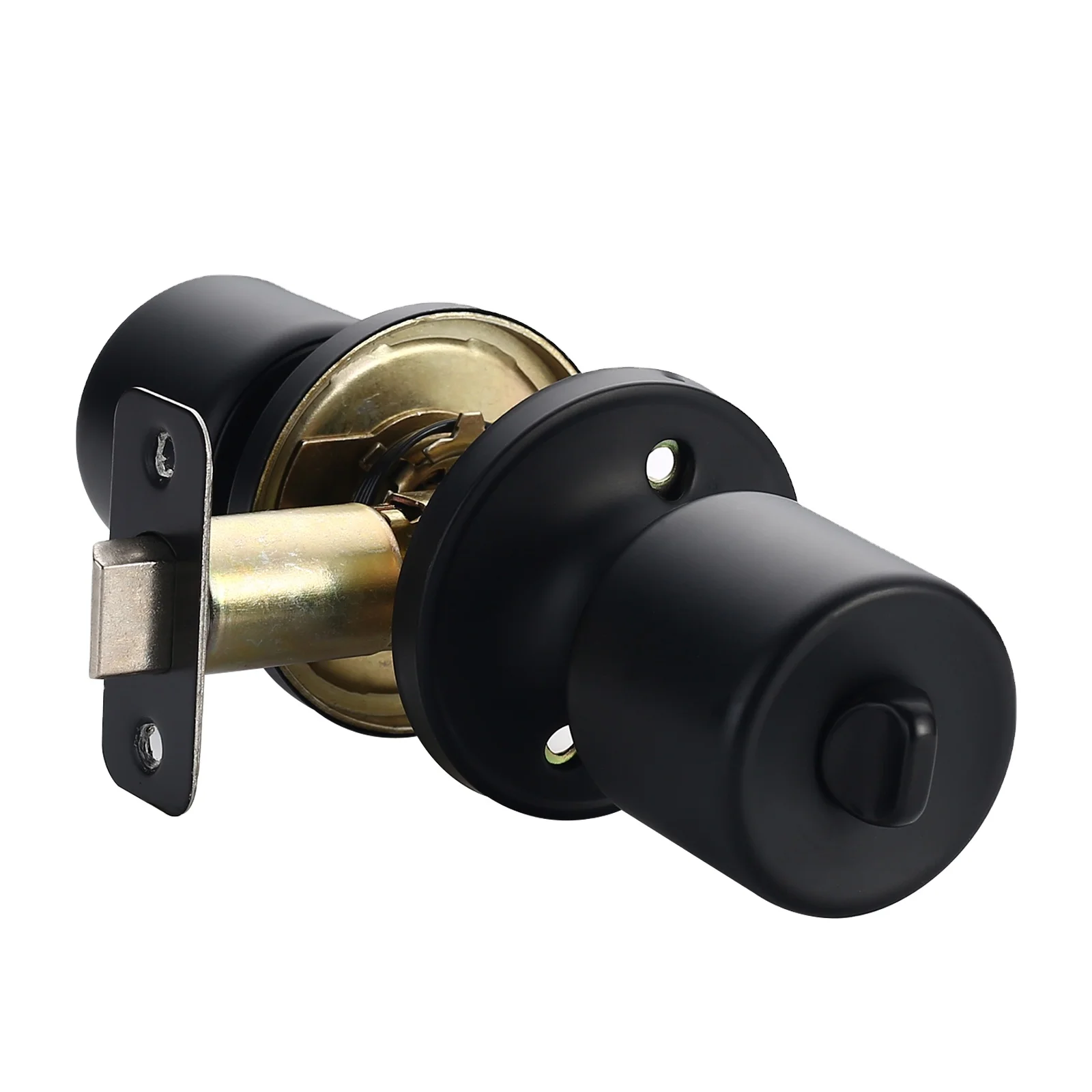 Stainless Steel  One Way Lock Wood Door Knobs Privacy Black Interior Door Knob Modern Wood Door Knob With Key