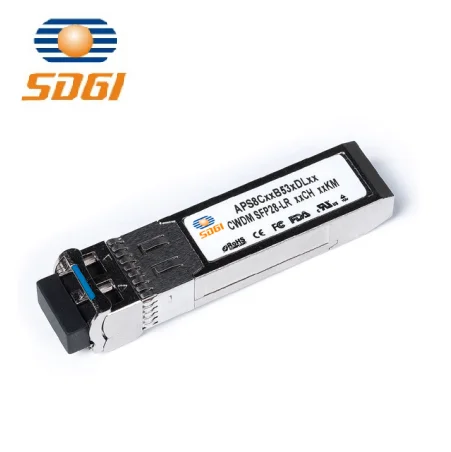25G SFP28 CWDM Transceivers 1270nm-1371nm 1471nm-1571nm 10km Fiber Optic Transceiver Module