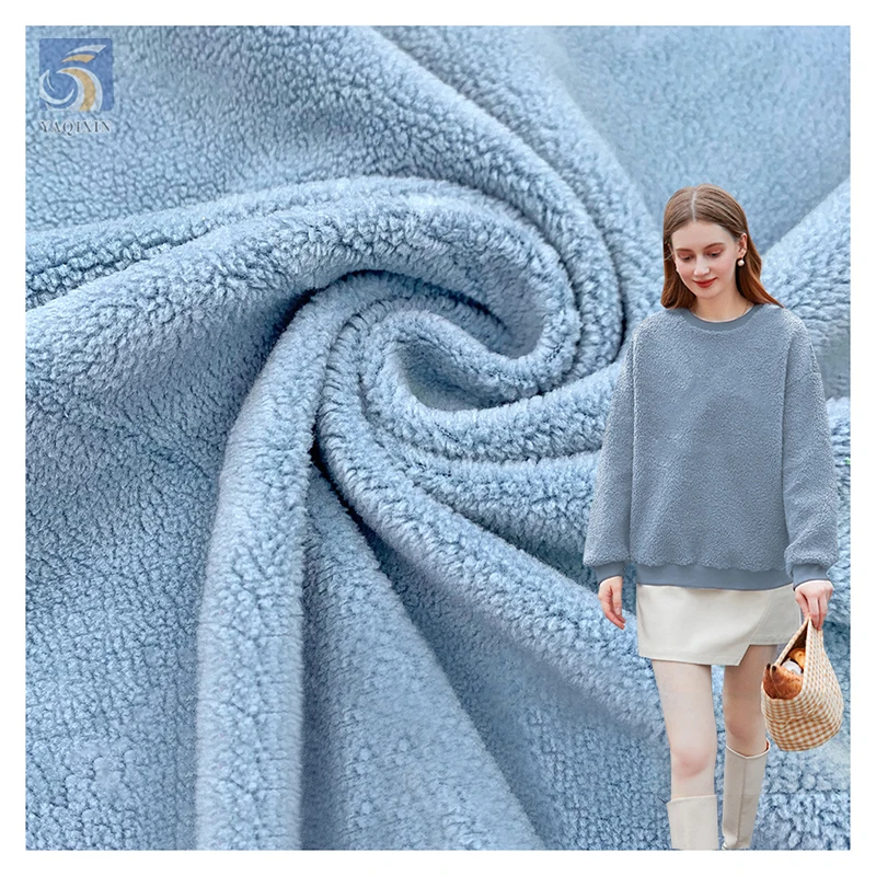 Guangzhou Manufacturer One Side Brushed Fleece Fabric Knit Anti Pill Polyester Spandex Micro Polar Fleece Fabric