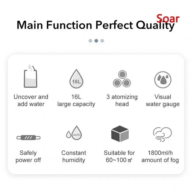 Industrial Portable Commercial Home Small floor Ultrasonic Air Humidifier purifier diffuser