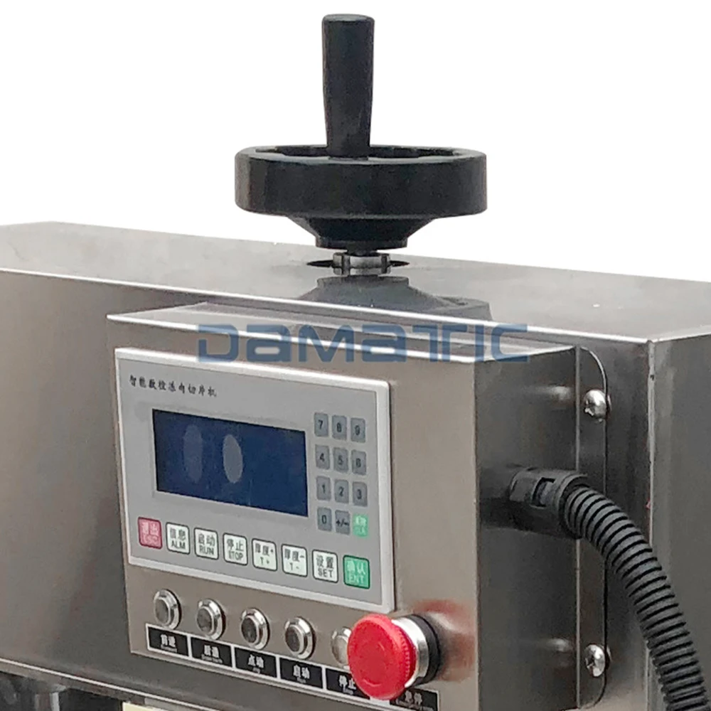 Damatic 2 4 8 Rolls Fully Automatic Commercial Wide Frozen Fish Meat Bacon Slice Cut Make Slicer Machine