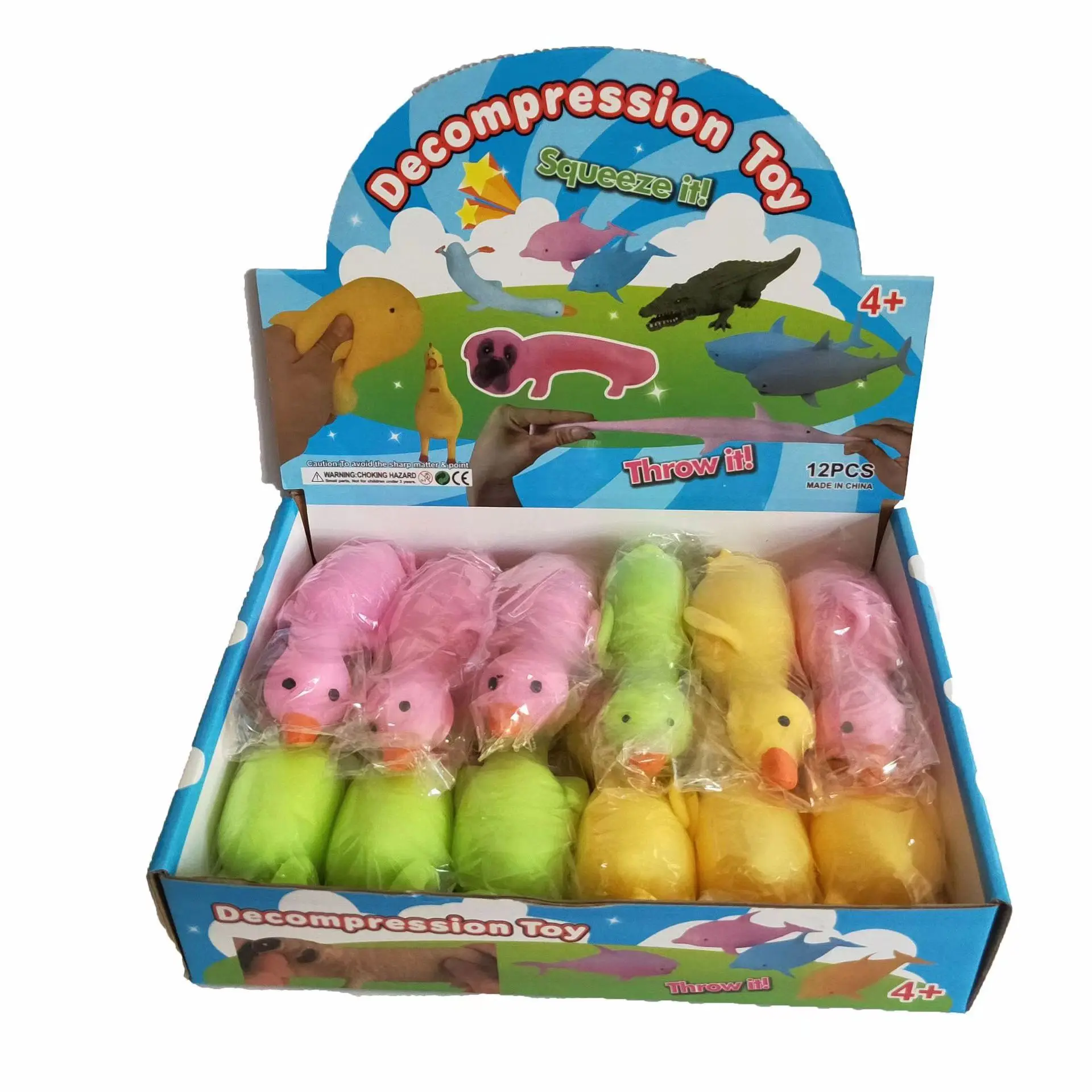 Net Celebrity Tpr Duck Flour Big White Goose Stretch Decompression Animal Toy for Kids