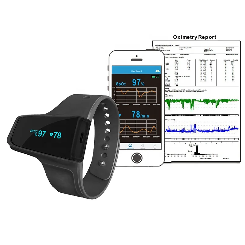 LEPU Comfortable PC APP Report Sleep Wrist Heart Rate Pulse Monitor Checking on