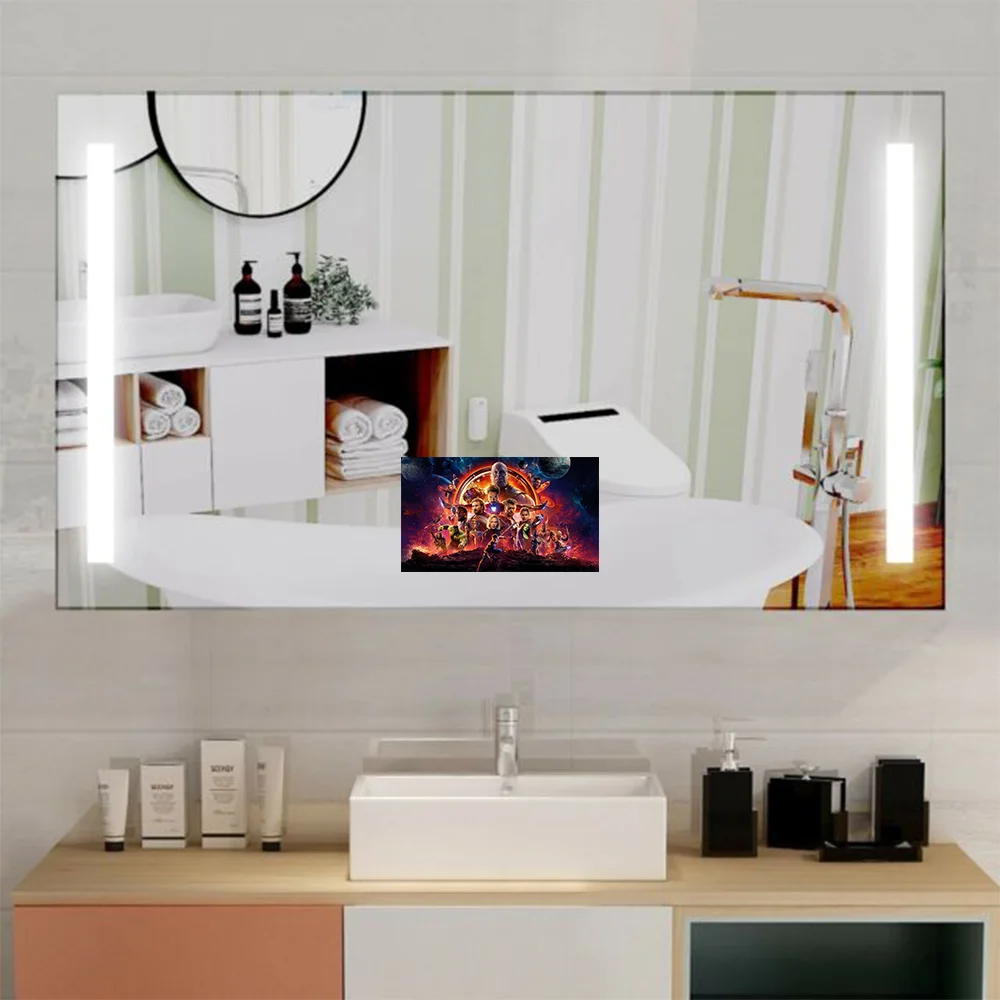 Smart TV Mirror 2021 Hot Selling Hotel Bathroom Mirror Light  with Touch Screen Smart Mirror Light