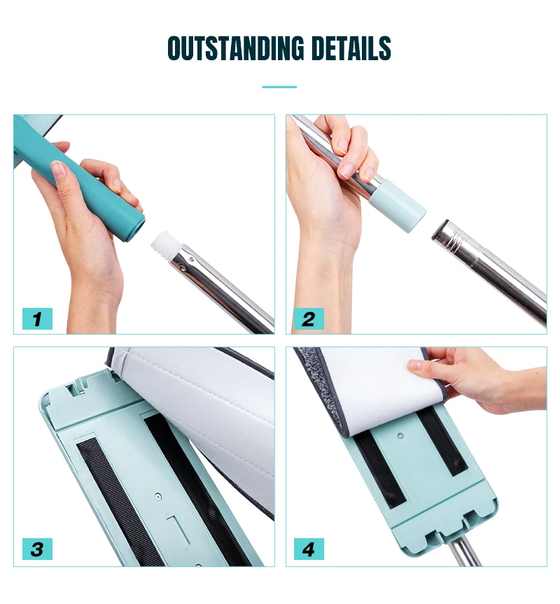 Wholesale Floor Window house cleaning 360 rotary head hands free magic microfiber flat healthy water spray mop with bucket