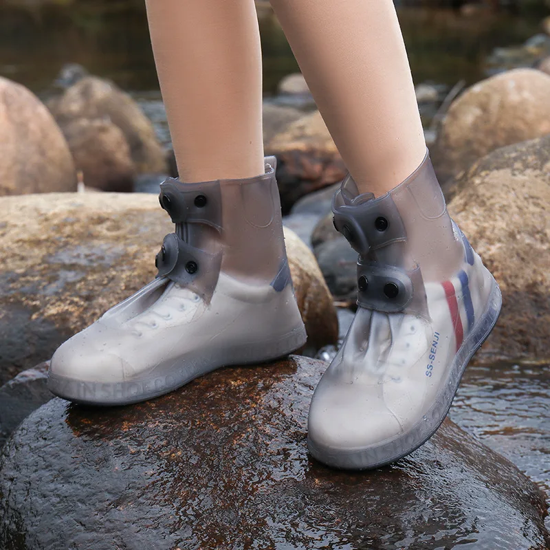 Fashion non-slip water proof rain boots silicone shoes cover thickened wear-resistant shoe protection cover
