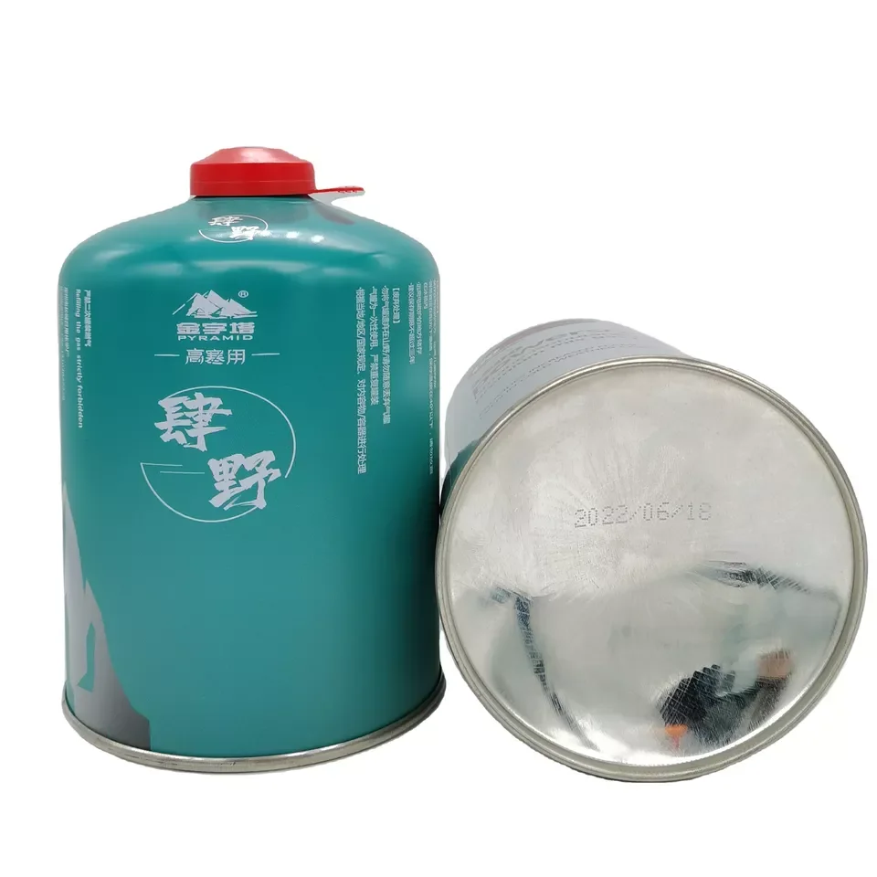 China manufacturer screw valve 450g butane gas cartridge for outdoor/indoor