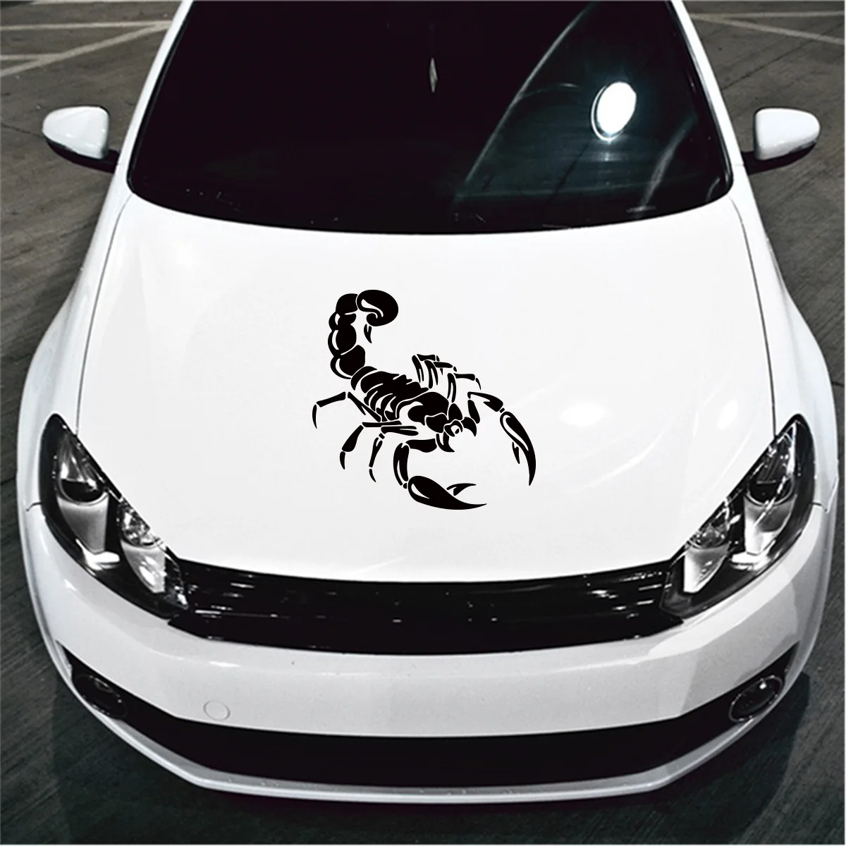 New 28.5cm* 28.5cm Pattern Animal Scorpion Car Sticker Hood Spare Tire Car Sticker Reflective Fun Waterproof 3m Glue Sticker Car