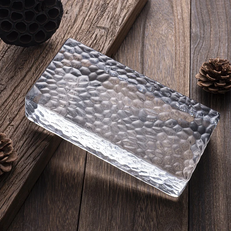 JYG 50*100*200mm Factory Sourcing Solid Building Glass Block Fire Resistant Glass Crystal Bricks For Home Decoration