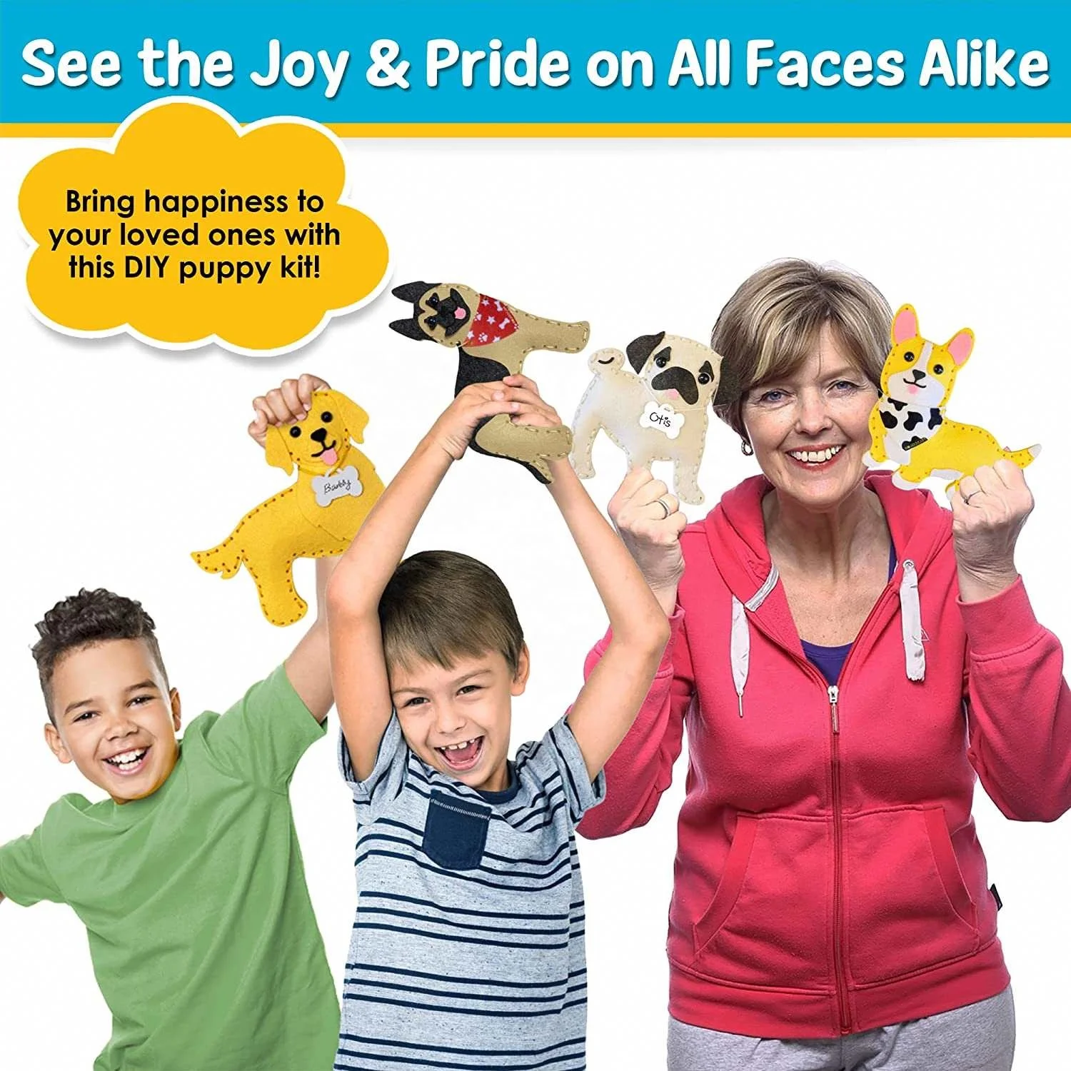 wholesale homeschool creative handmade activity small doll puppy dog arts and crafts sets felt diy toys for kids 6-12