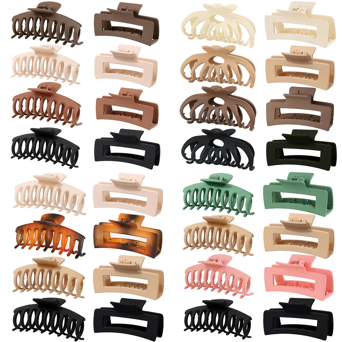 Fashion Plastic Hair Claw Wholesale Various Styles Large Size Hair Crab Claw Clip Girls Claw For Women Hair Accessories