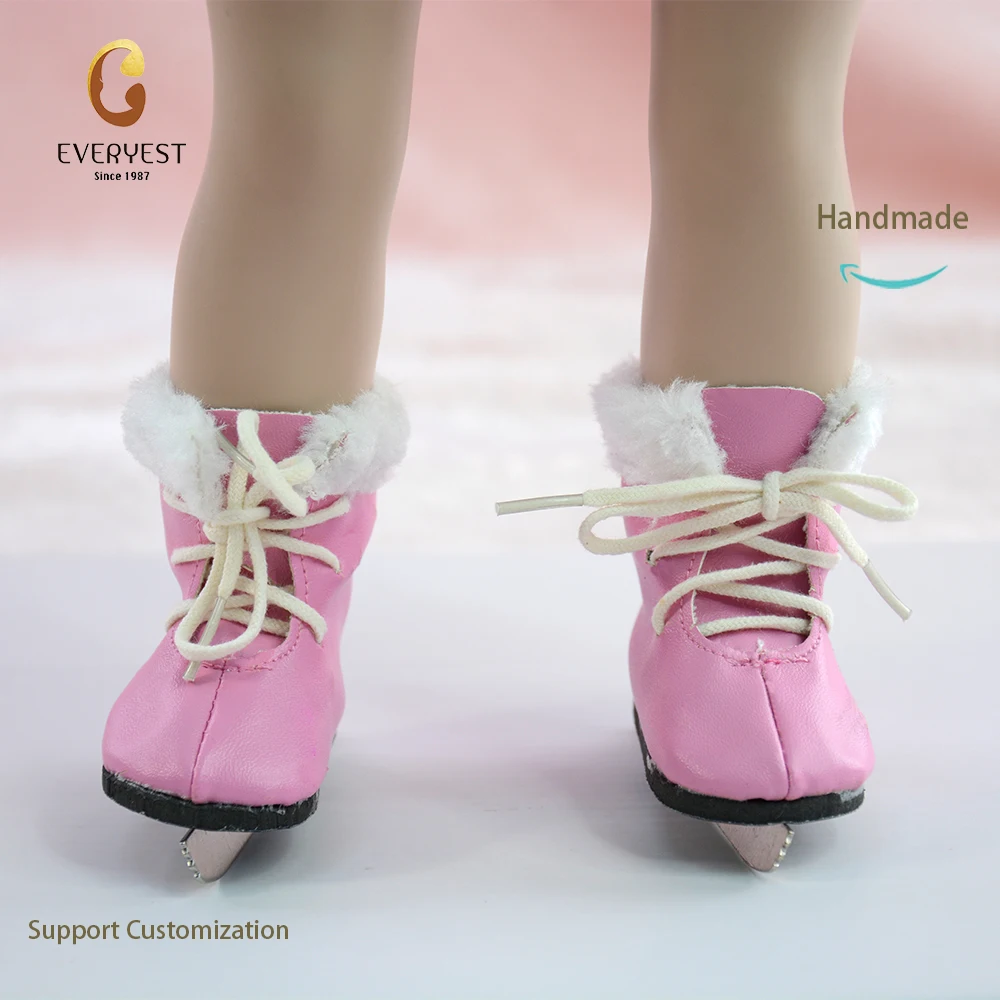 New 60cm American Doll Accessory Short Boots Multifunctional 18 Inch Girls Doll Snow Skates For Baby Shoes