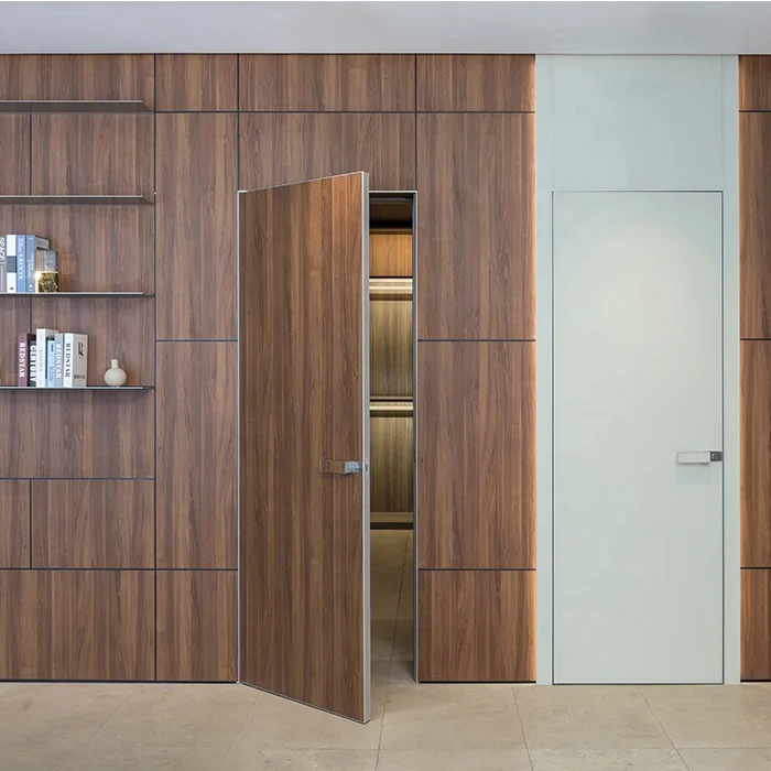 Modern wood skin melamine board internal living room hidden room door