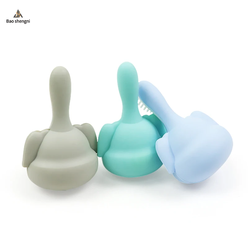 New Design Soft Baby Teething Animal Toys Bpa Free Food Grade non toxic puppy shape Silicone Teether soothing teething pain