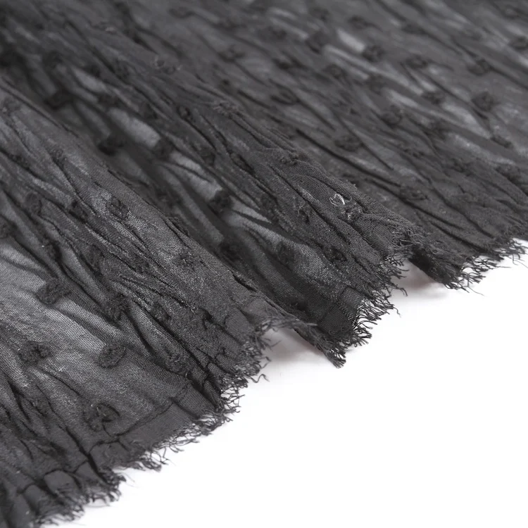 
Best price high quality 100% polyester very soft tassel pleated tulle fabric 