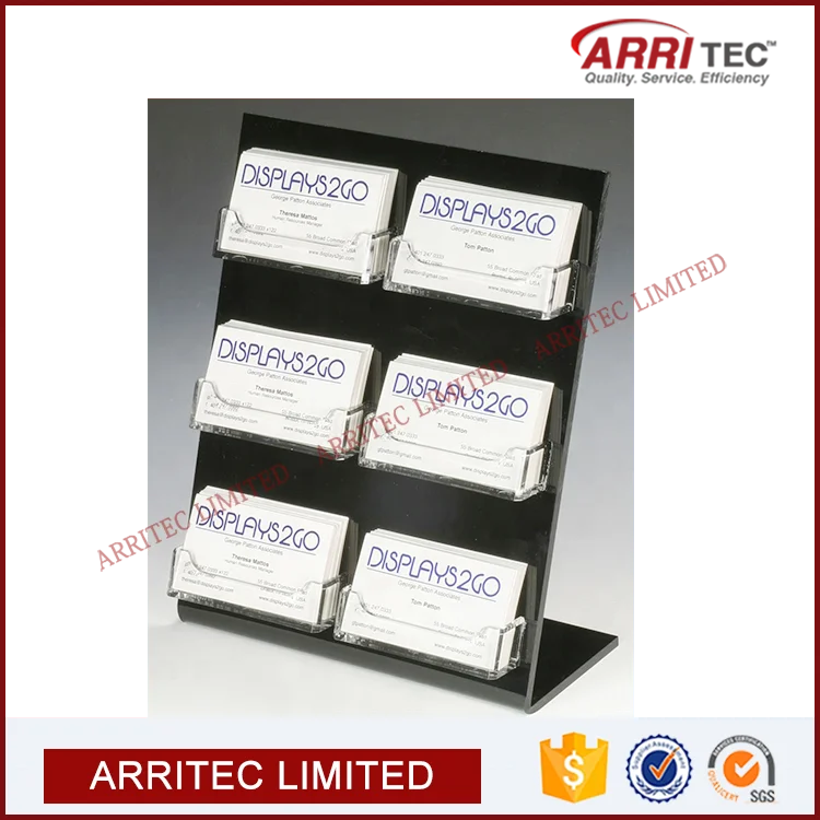 Clear Acrylic Pocket Business Card Holder for Wall Mount acrylic card display stands