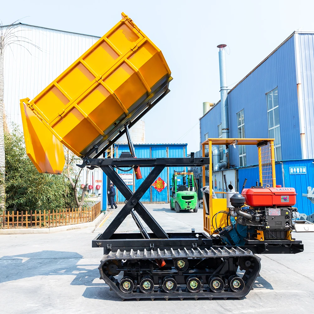Chinese Manufacturer OEM crawler dumper track construction site auto loader dumper CE certificate mini dumper 2 ton