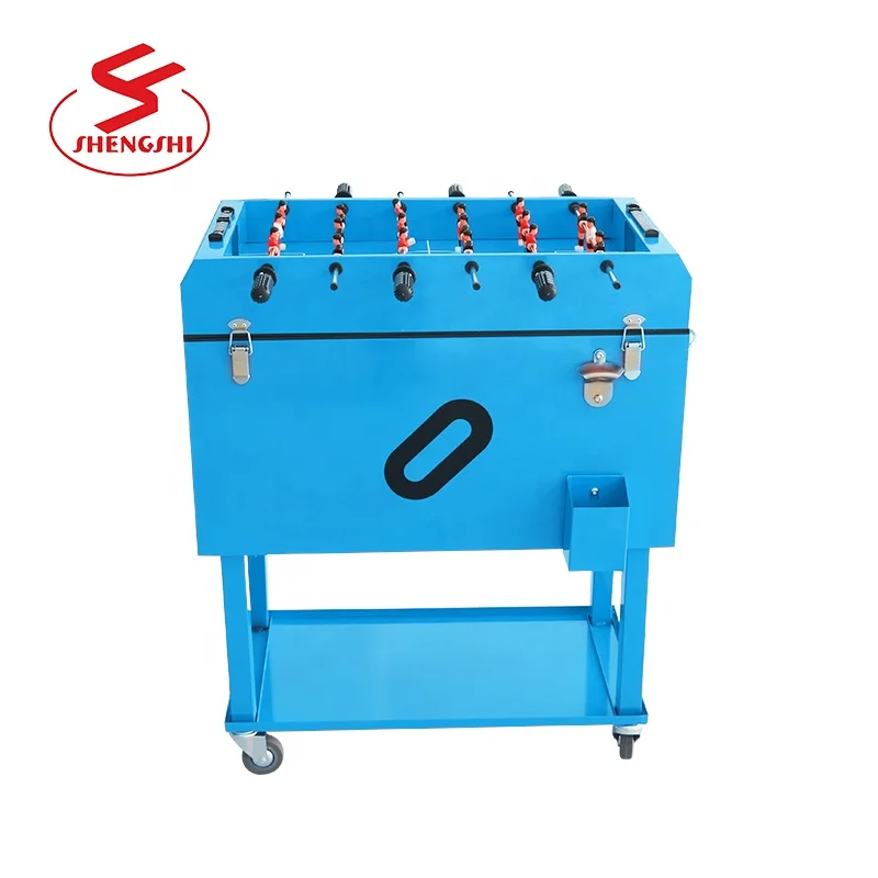 Portable  foosball table rolling metal Cooler Box
