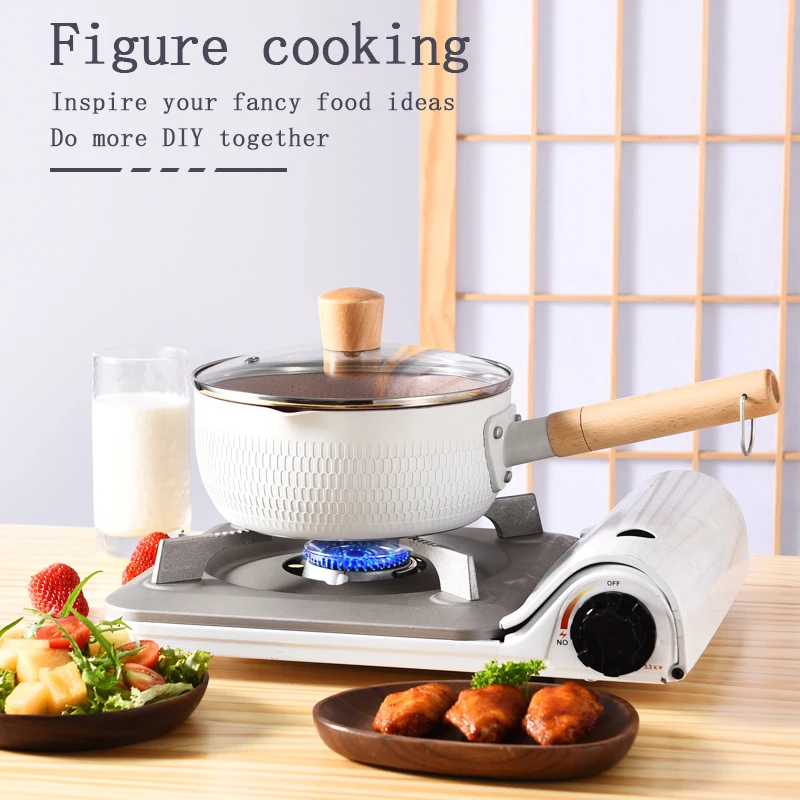 Multi-functional Snow Saucepan Custom Logo Non-Stick Frying Pan Cooking Pot With Lid