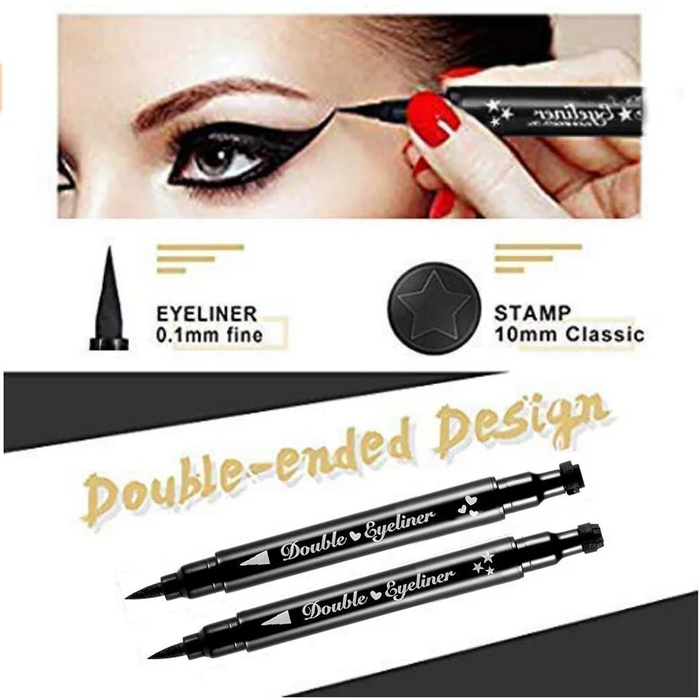 Double-head Stamp Eyeliner Pencil Set 4pcs Waterproof Eyeliner Women Makeup Brand
