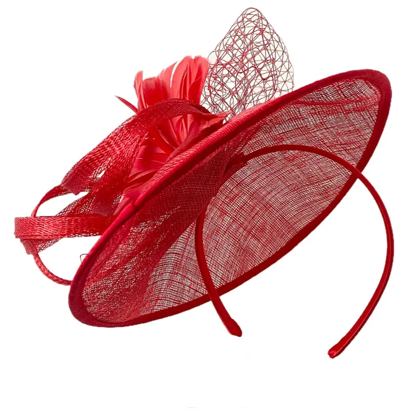 Hot Sales Hair Accessories Cocktail Hat Tea Party Headwear Headband with Veil for Girls and Women
