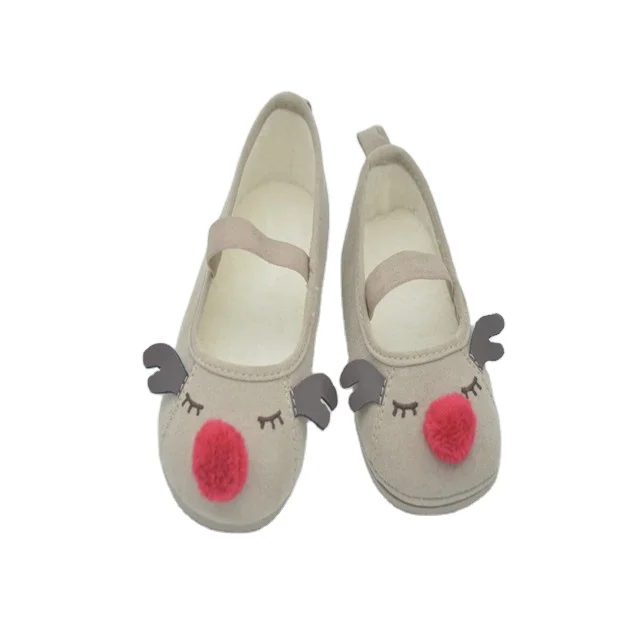 Camel Suede Chirsmas Elk Baby shoes