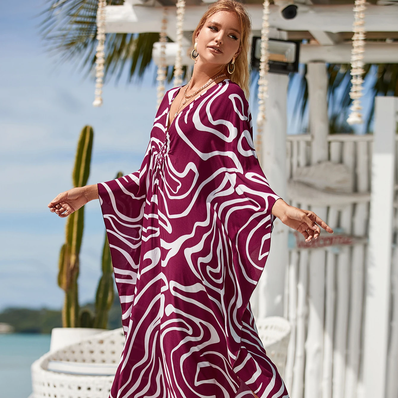 Striped african woman dress multicolor kaftan ready to ship african woman dress elegant kaftan