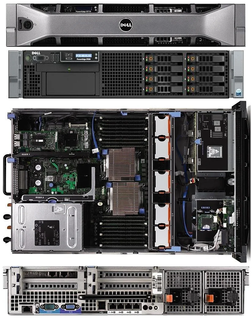 Горячая Распродажа Dell PowerEdge R710 б/у сервер с процессором