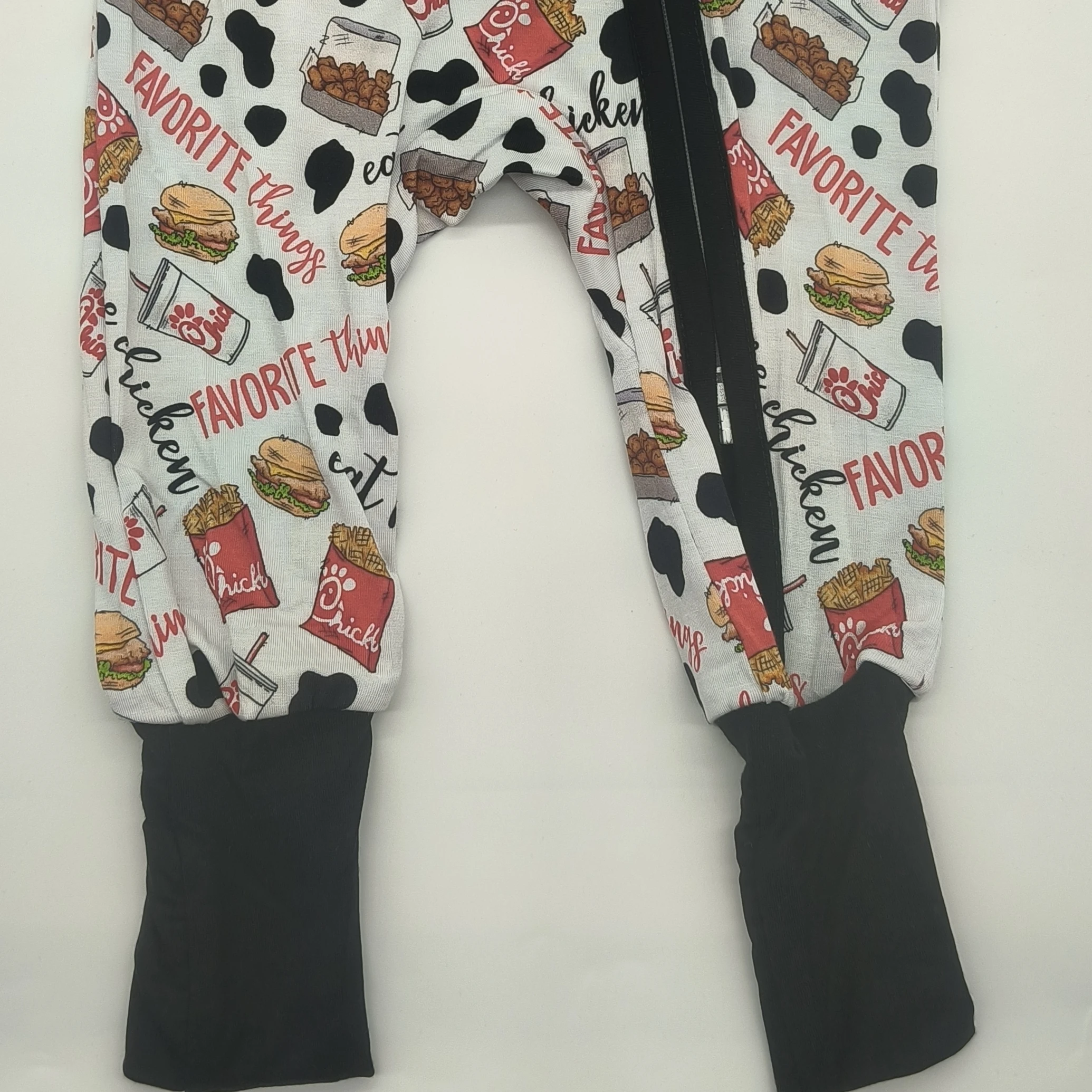 Новейший дизайн красивая детская одежда с принтом русалки длинным рукавом Бамбуковая хлопковая на двойной молнии