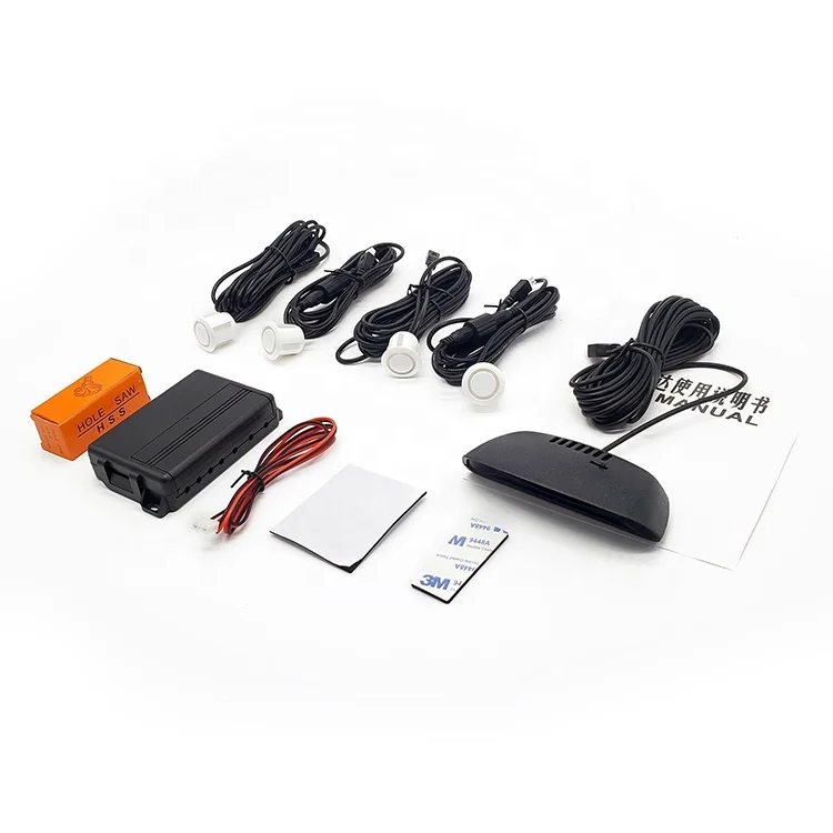 Parking aid system for universal car reversing sensor alarm and human voice alarm parking sensor