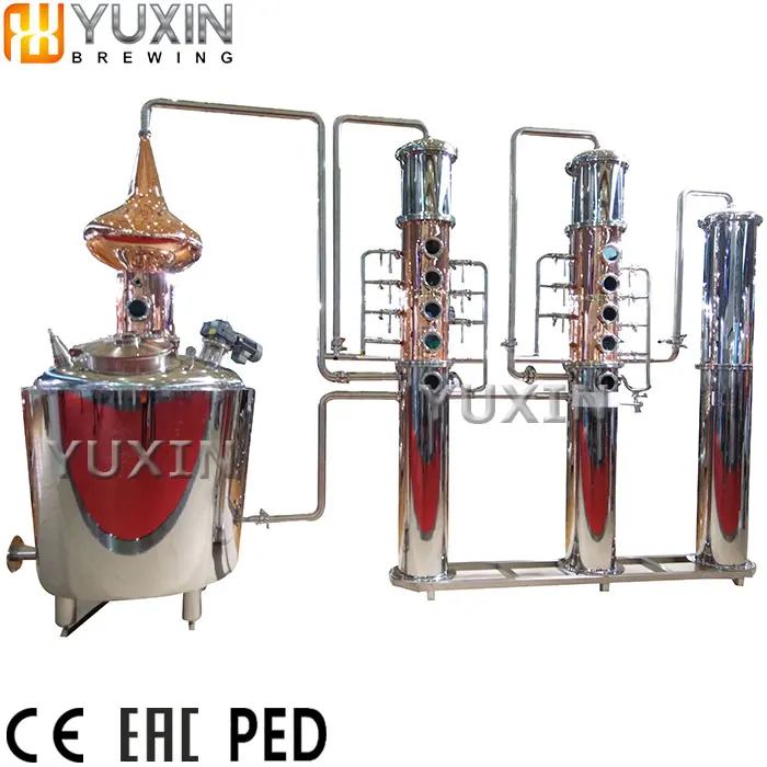 500l copper gin alcohol reflux column still