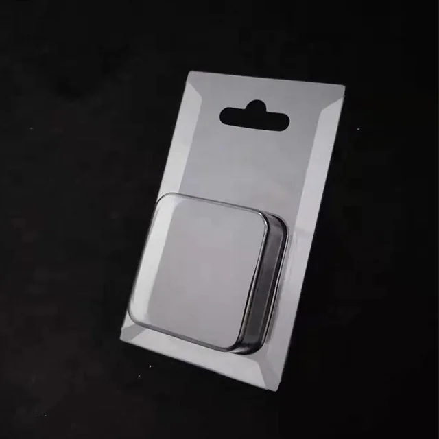 
customized disposable plastic clamshell edgefold sliding blister card packaging 