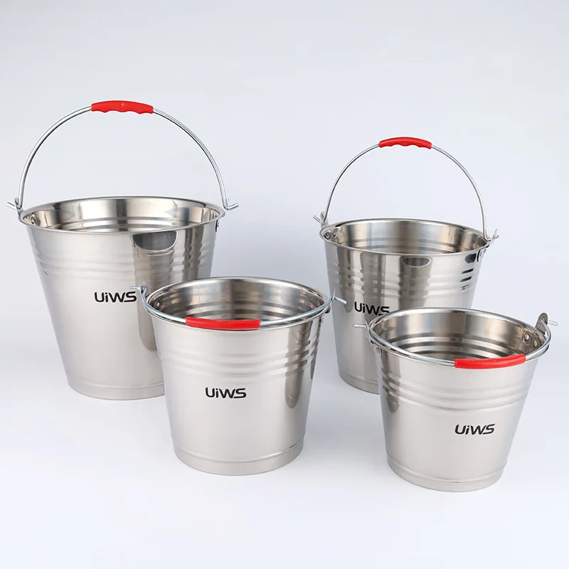 Large capacity 8-20L stainless steel ice bucket multifunctional water /wine bucket for ktv home