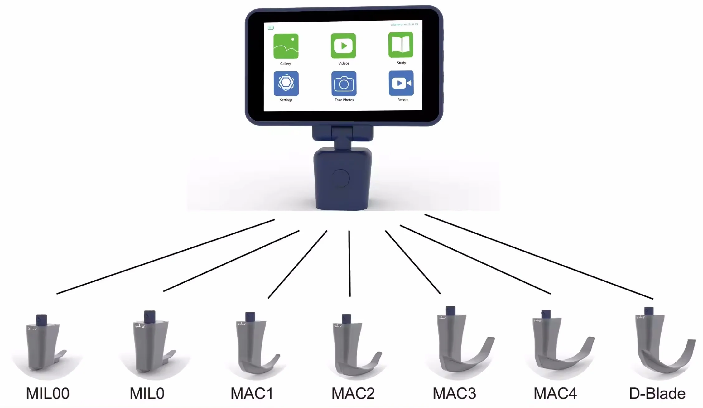 Hot selling LCD Display Video Laryngoscopes Reusable Airway Video Laryngoscope