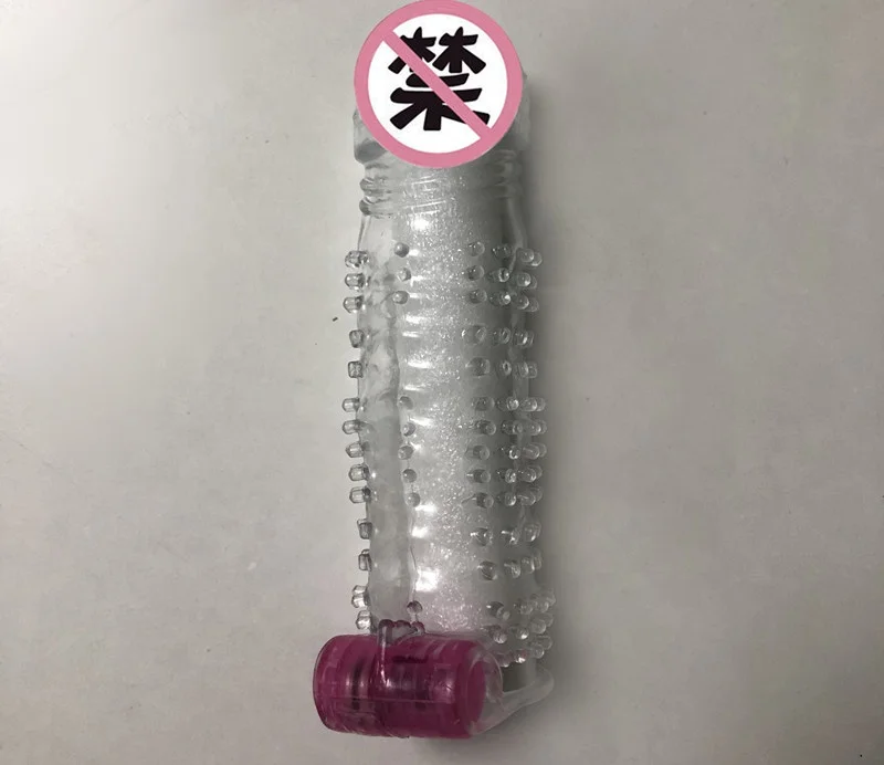 Adult sex products vibrating crystal long dick condom male condom penis condom sexy OEM