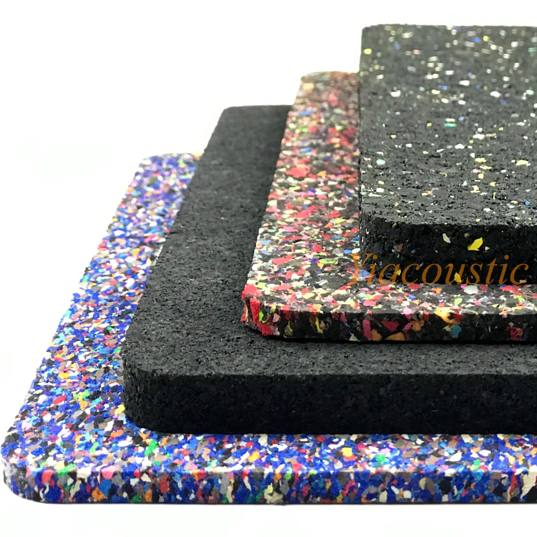 Epdm Rubber Flooring Interlock Colorful Fleck Rubber Bonded Foam Gym Mat
