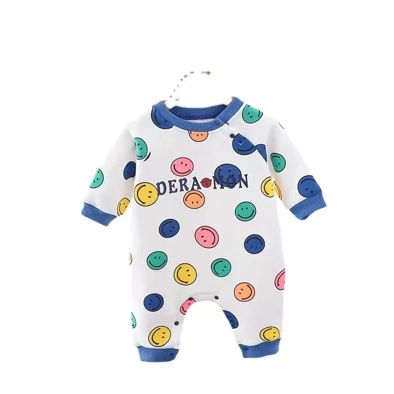 2023 spring and autumn season baby crawling suit long-sleeved pullover ha clothing onesie cute gorgeous can be worn