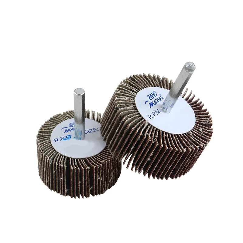 Mounted Point Sanding Cloth Flap Wheel with Shaft Grinding Head Aluminum Oxide Abrasive